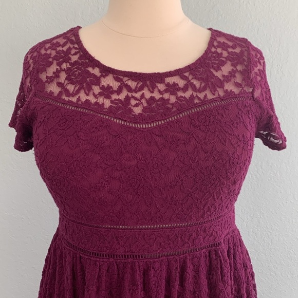 Torrid Lace Scoop Neck Skater Dress - Picture 5 of 15